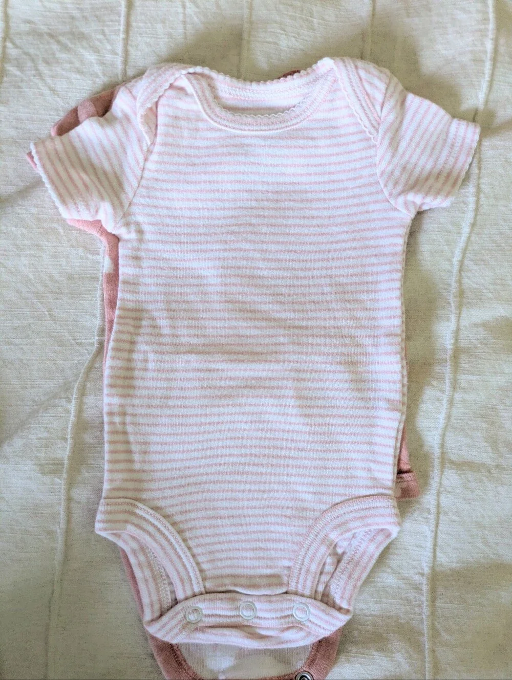 Bundle Of Carter's Pink Girls Newborn Onesies